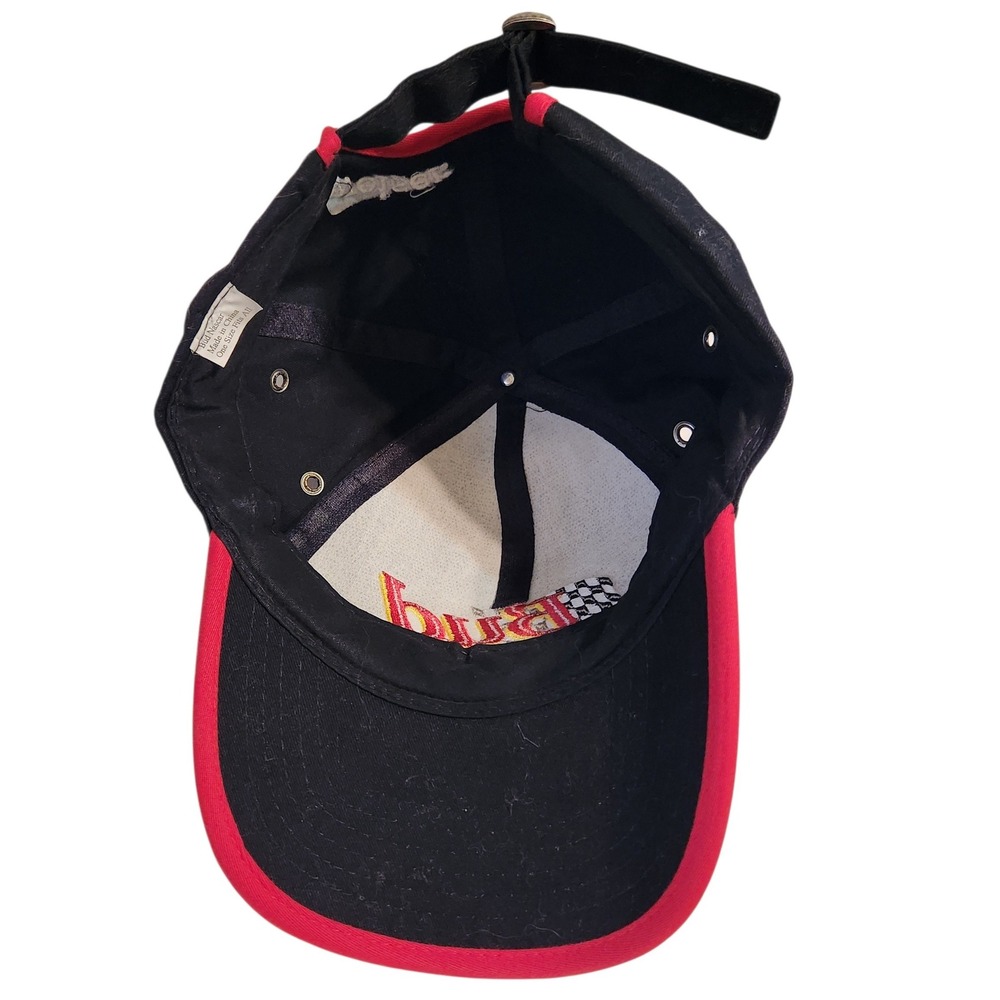 Budweiser NASCAR Racing‎ Black Red Embroidered Logo Baseball Cap Men - Picture 5 of 5